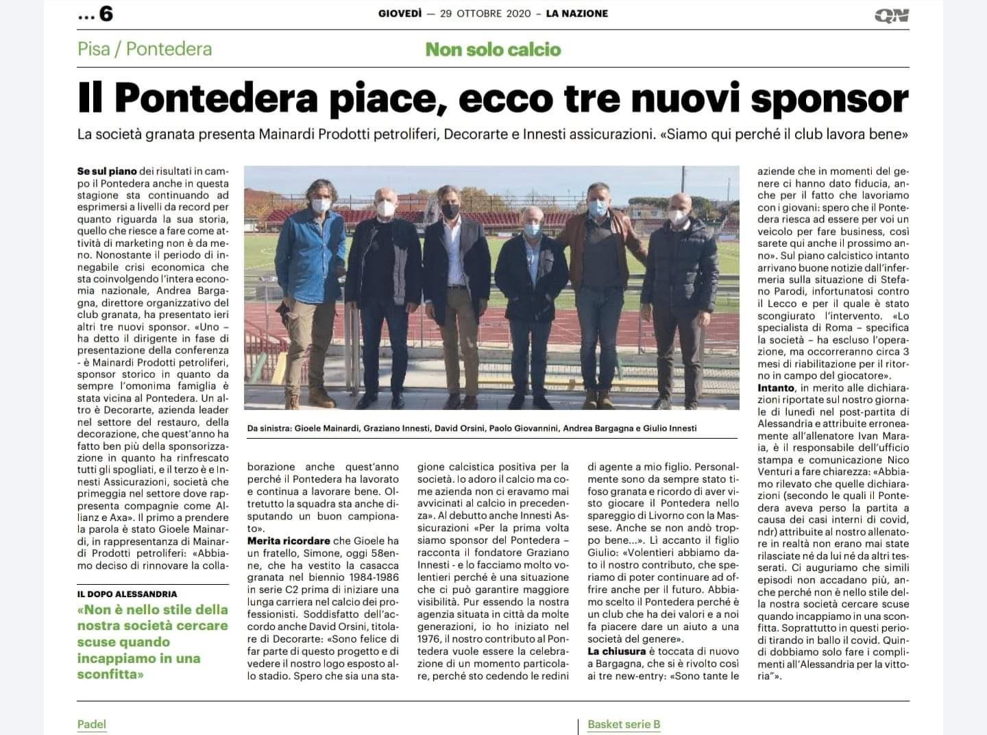 Sponsorizzazione Pontedera Calcio